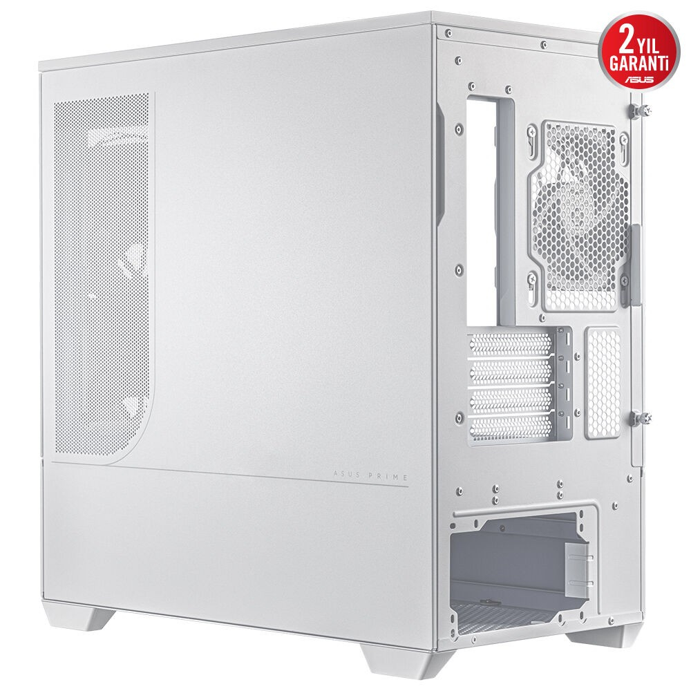 ASUS Prime AP202 TG Temperli Cam Micro ATX Beyaz Bilgisayar Kasası