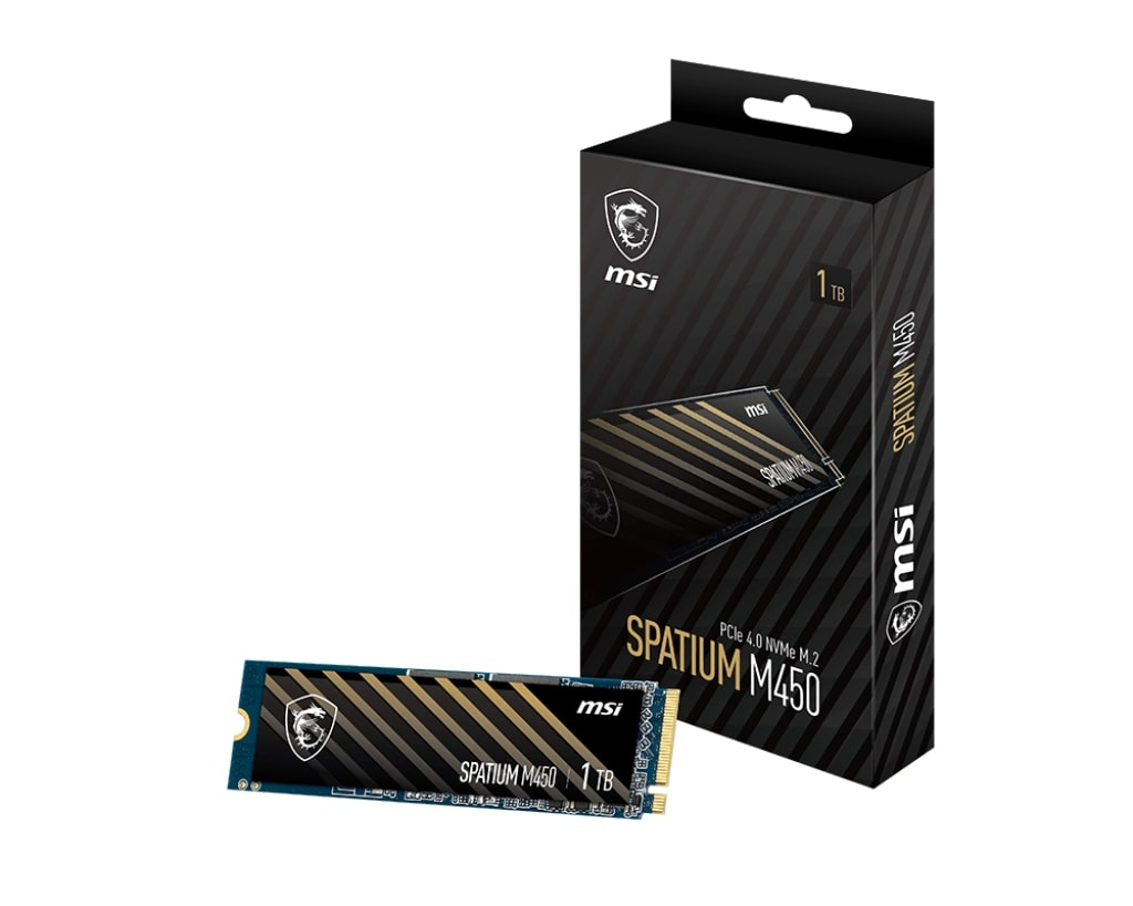 MSI Spatium M450 1TB V1 3400/2400MB/s PCIe Gen 4.0 NVMe M.2 SSD Disk