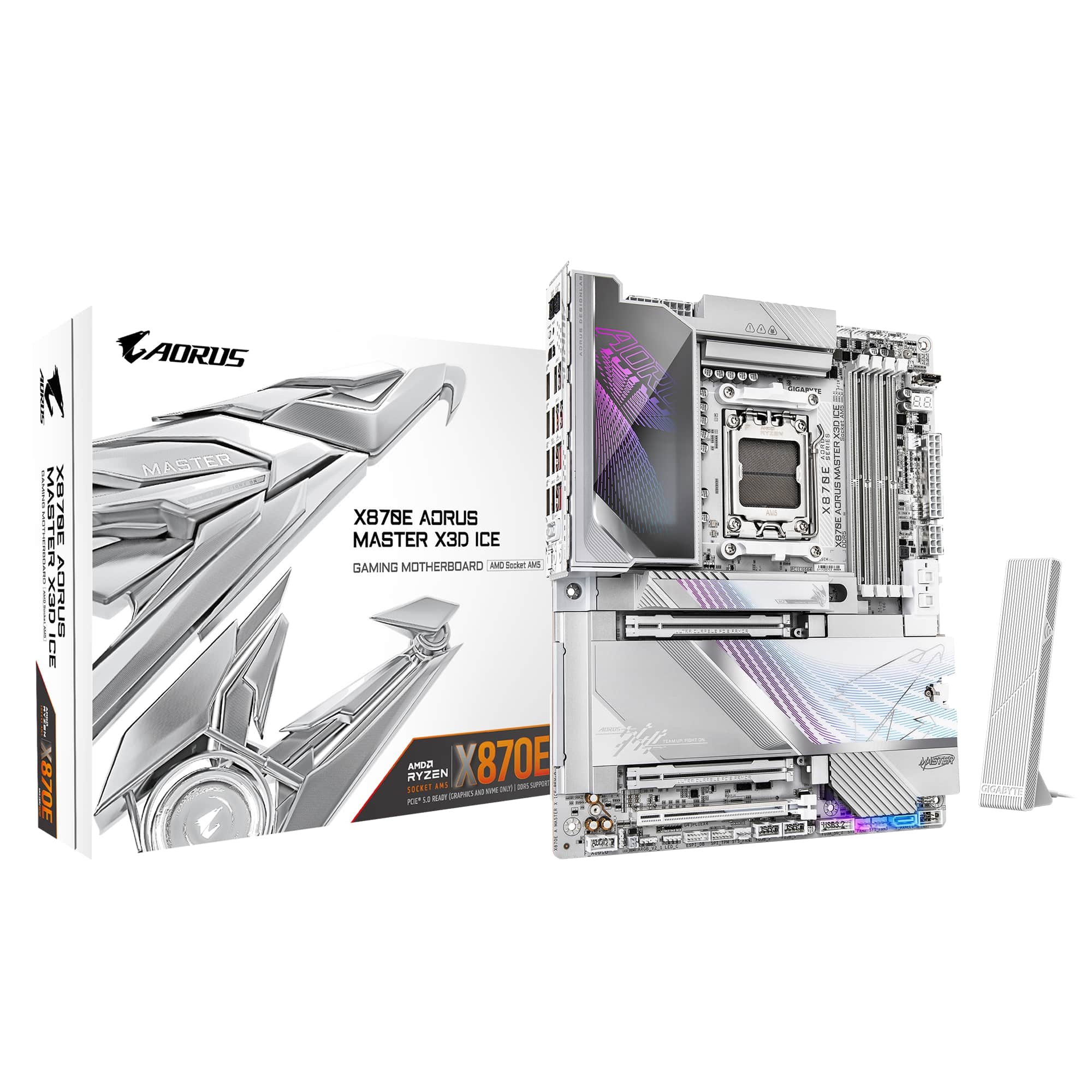 Gigabyte X870E AORUS MASTER X3D ICE WIFI-7 AM5 DDR5 9000MHz (OC) ATX Gaming (Oyuncu) Anakart