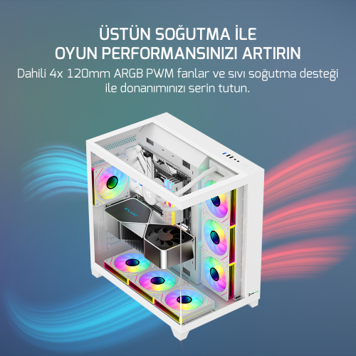 WhiteFox | AMD Ryzen 7 7700X | 32 GB DDR5 | GIGABYTE RTX 5070 Ti 16 GB | 512 GB M.2 Tavsiye Sistem