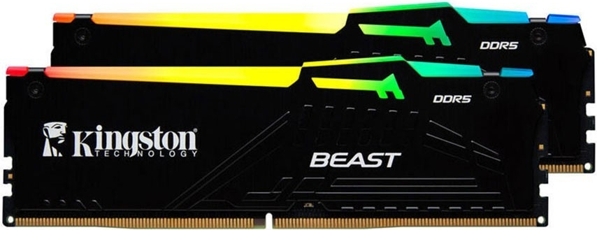 Kingston Beast KF560C30BBEAK2-32TR RGB 32GB (2x16) DDR5 6000Mhz CL30 Siyah Gaming RAM