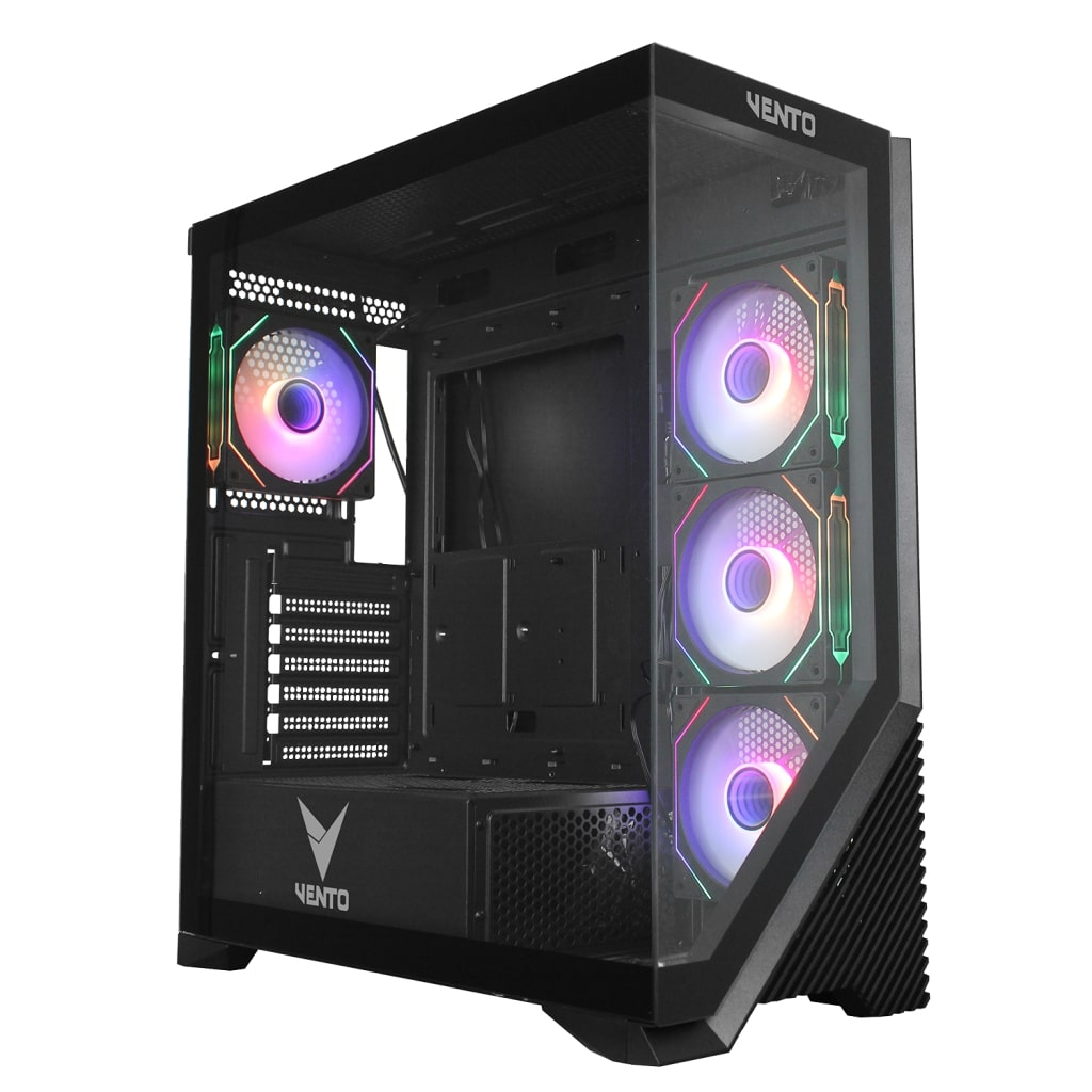 VENTO FSP VG4202FLA 850W 80+ GEN5 4x120mm RGB Fan Temperli Cam USB 3.0 Mesh ATX Gaming (Oyuncu) Kasa