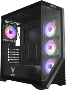 VENTO FSP VG4202FLA 850W 80+ GEN5 4x120mm RGB Fan Temperli Cam USB 3.0 Mesh ATX Gaming (Oyuncu) Kasa
