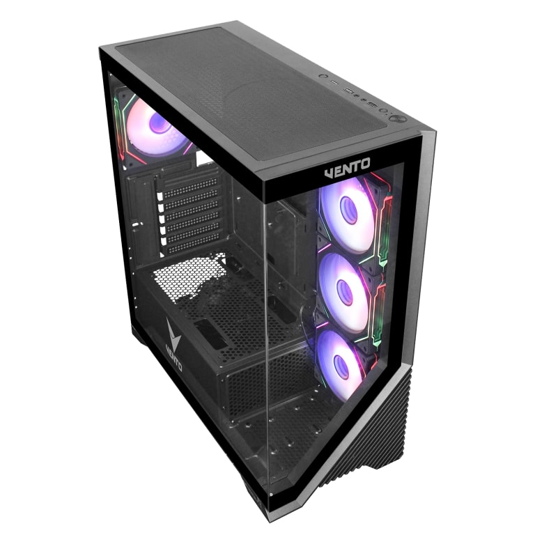 VENTO FSP VG4202FLA 850W 80+ GEN5 4x120mm RGB Fan Temperli Cam USB 3.0 Mesh ATX Gaming (Oyuncu) Kasa