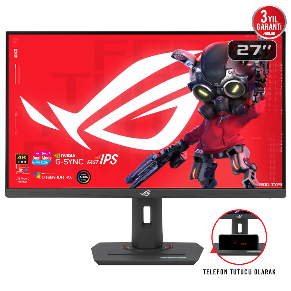 ASUS ROG Swift XG27UCG 27″ 4K 1ms 160Hz G-Sync Ultrafast IPS Gaming (Oyuncu) Monitör