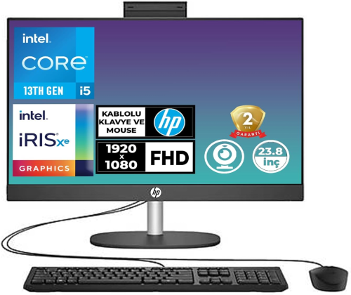 HP PROONE 240 G10 B6JD5ES AIO i5-1334U 16GB 512GB SSD 23.8″ FDOS All in One PC