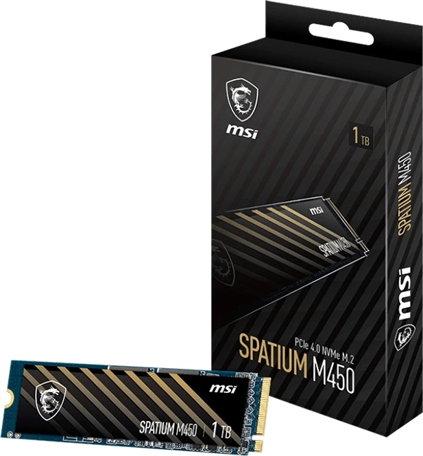 MSI Spatium M450 1TB V1 3400/2400MB/s PCIe Gen 4.0 NVMe M.2 SSD Disk
