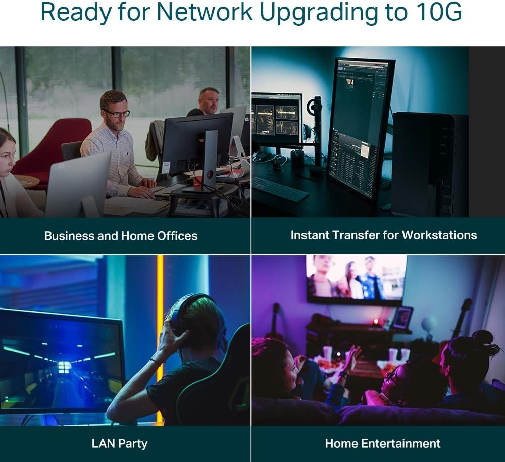 TP-Link TL-SX1008 8 Port 10G Multi Gigabit Yönetilemez Switch