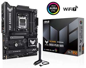 ASUS TUF GAMING B850-PLUS WIFI AMD B850 Soket AM5 DDR5 8000+(OC)MHz ATX Gaming Anakart