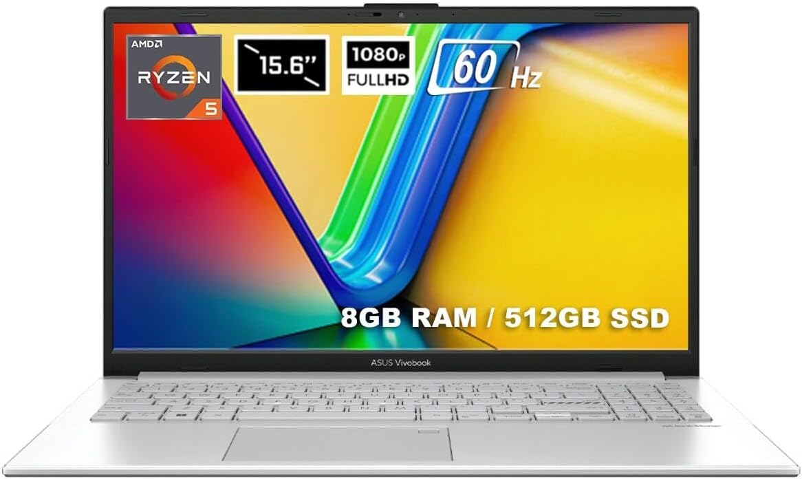 ASUS Vivobook Go 15 E1504FA-BQ1741 AMD R5-7520U 8GB LPDDR5 512GB SSD 15.6″ Full HD 60Hz FreeDos