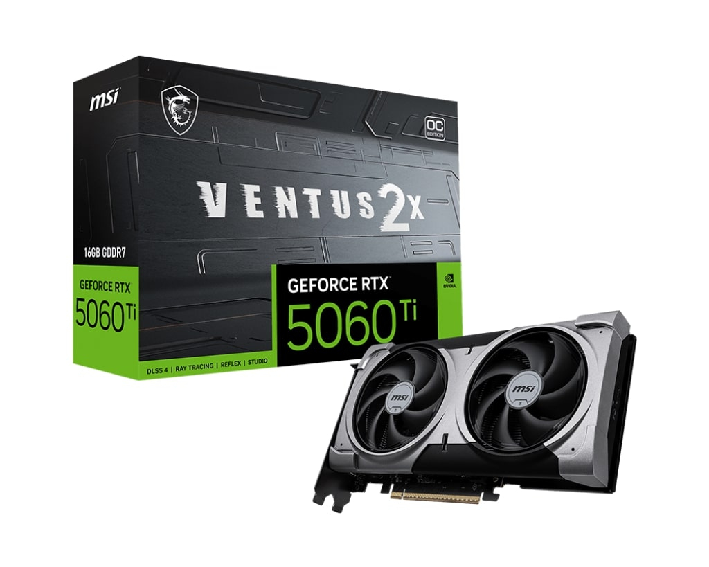 MSI GeForce RTX 5060 TI 16G VENTUS 2X OC PLUS GDDR7 128Bit DX12 Gaming (Oyuncu) Ekran Kartı