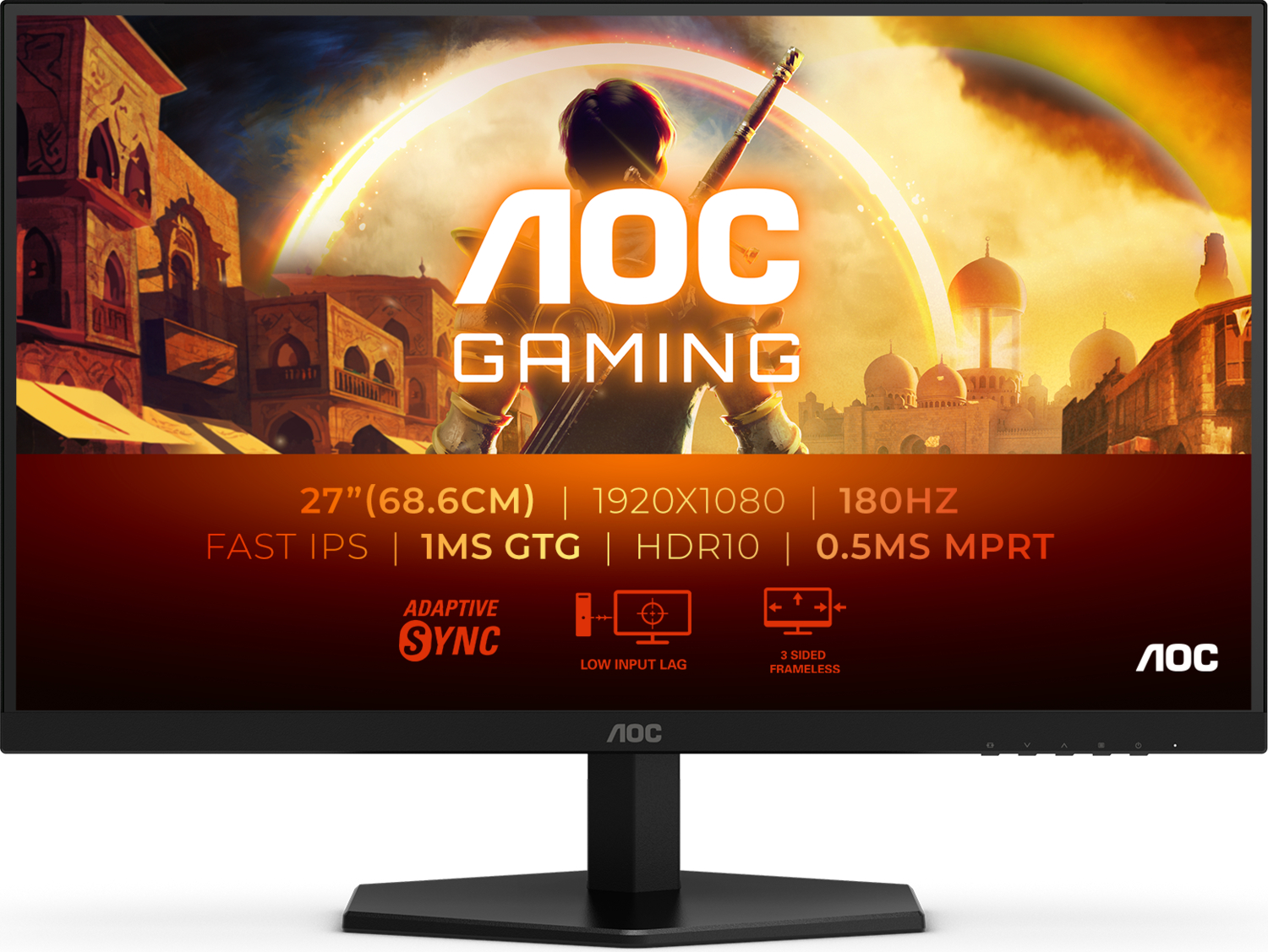 AOC 27G42E 27″ 1 ms 180Hz FHD IPS Adaptive Sync Gaming (Oyuncu) Monitör