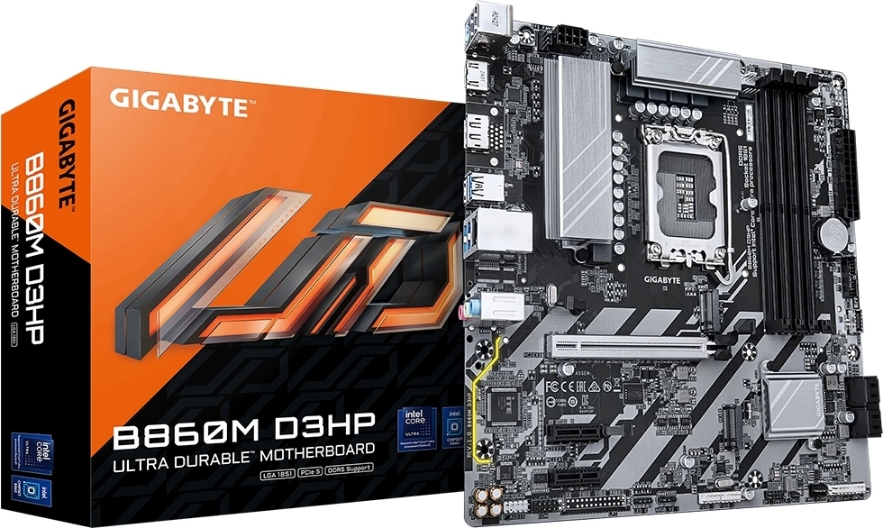 Gigabyte B860M D3HP Intel B860 Soket 1851 DDR5 9066(OC)MHz mATX Gaming (Oyuncu) Anakart