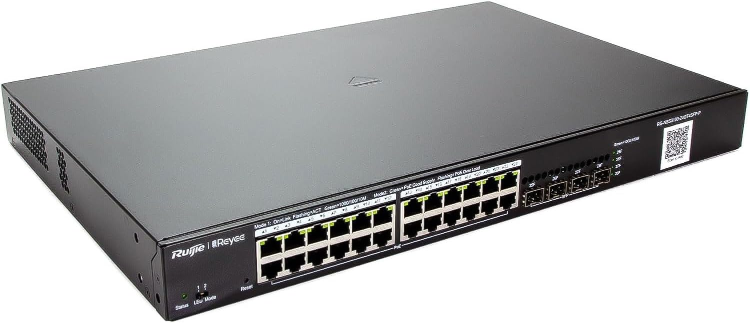 Reyee RG-NBS3100-24GT4SFP-P Yönetilebilir PoE Switch 
