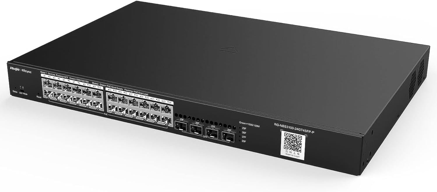 Reyee RG-NBS3100-24GT4SFP-P Yönetilebilir PoE Switch 