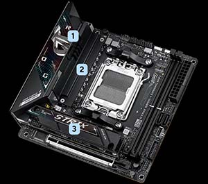 ASUS ROG STRIX B850-I GAMING WIFI Soket AM5 DDR5 8400+(OC)MHz Mini-ITX Gaming Anakart