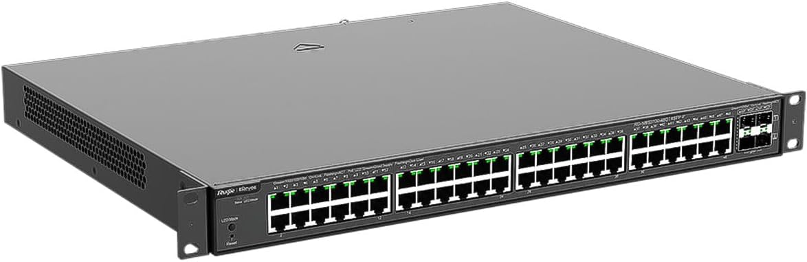 Ruijie RG-NBS3100-48GT4SFP-P 48 Gigabit PoE Portu 4 SFP 370W Yönetilebilir PoE Switch