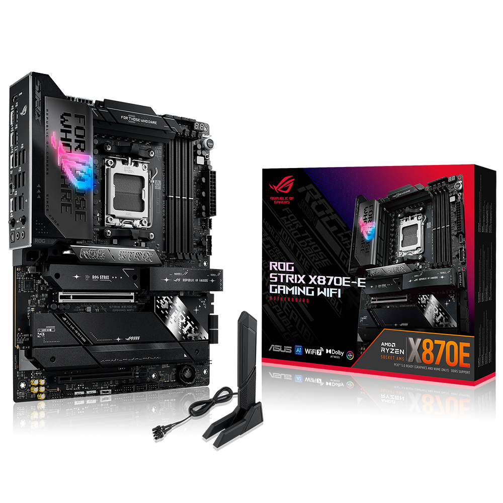 ASUS ROG STRIX X870E-E GAMING WIFI AMD X870E Soket AM5 DDR5 8400+(OC)MHz ATX Gaming Anakart
