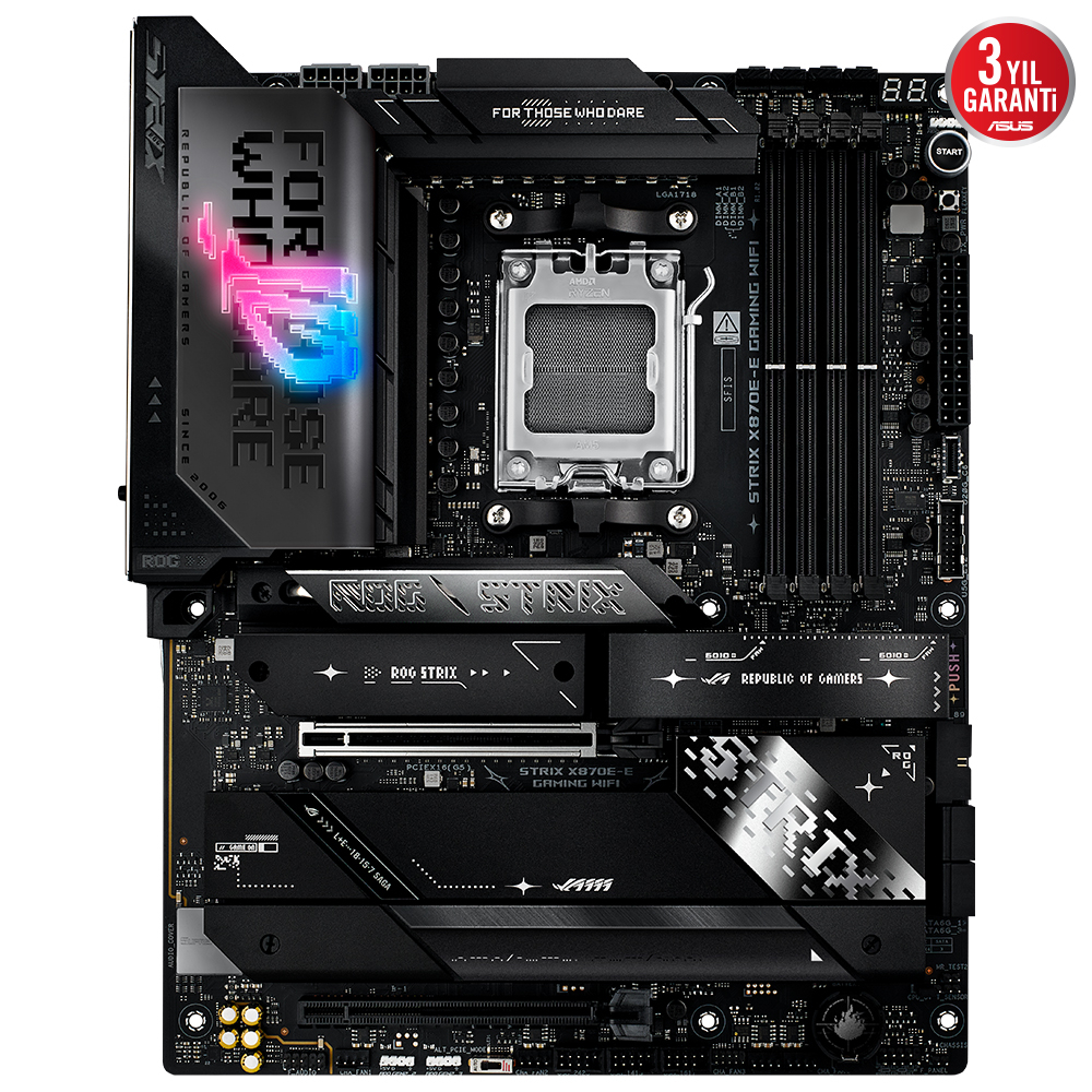 ASUS ROG STRIX X870E-E GAMING WIFI AMD X870E Soket AM5 DDR5 8400+(OC)MHz ATX Gaming Anakart
