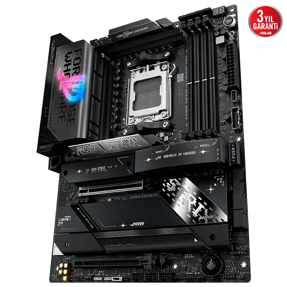ASUS ROG STRIX X870E-E GAMING WIFI AMD X870E Soket AM5 DDR5 8400+(OC)MHz ATX Gaming Anakart