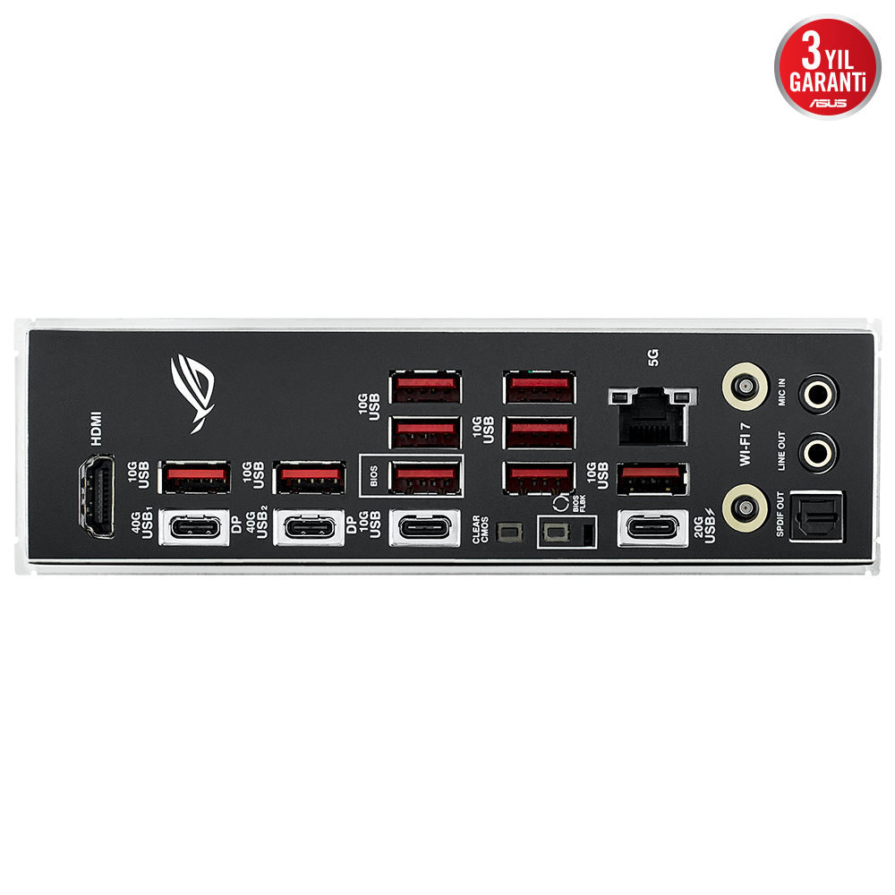 ASUS ROG STRIX X870E-E GAMING WIFI AMD X870E Soket AM5 DDR5 8400+(OC)MHz ATX Gaming Anakart