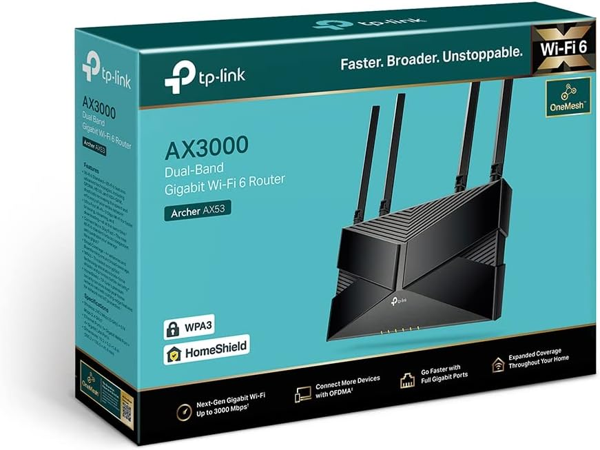 TP-Link Archer AX53 AX 3000 Mbps Wi-Fi 6 Router