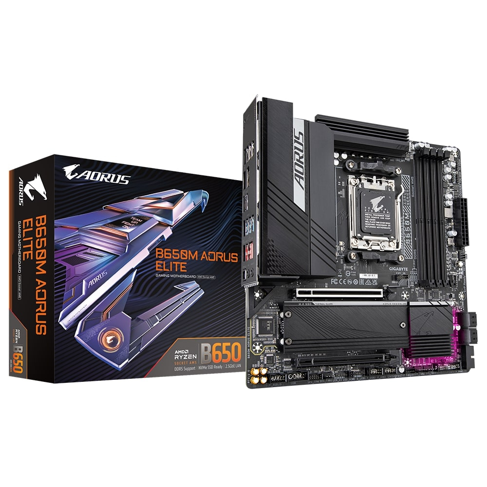 Gigabyte B650M AORUS ELITE Soket AM5 DDR5 8000MHz (OC) mATX Gaming Anakart