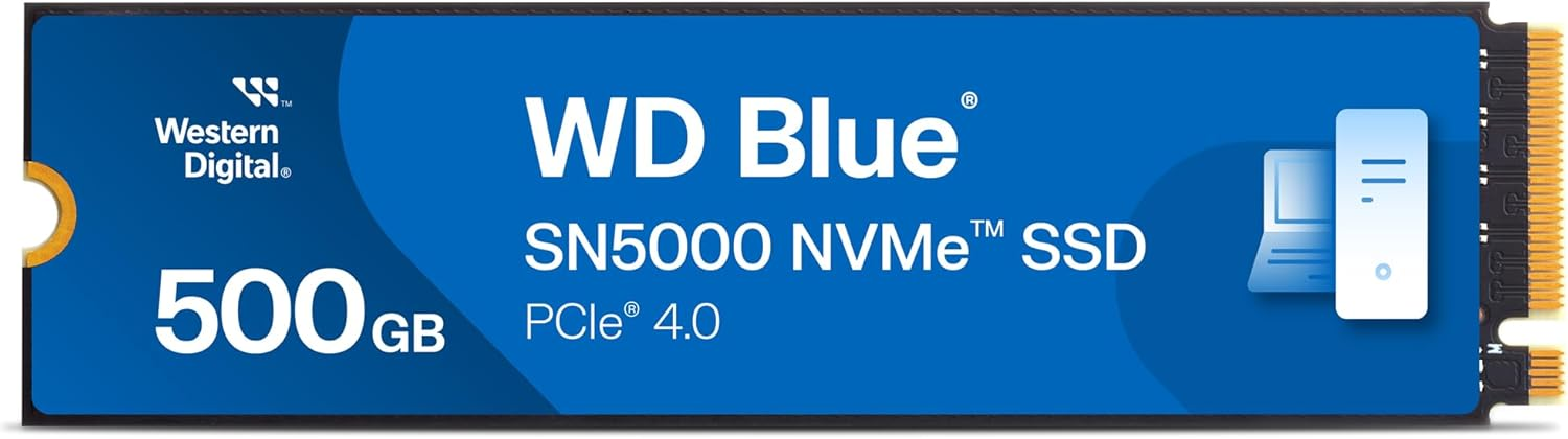 WD Blue SN5000 500GB 5000/4000MB/s M.2 NVMe Gen4 SSD Disk