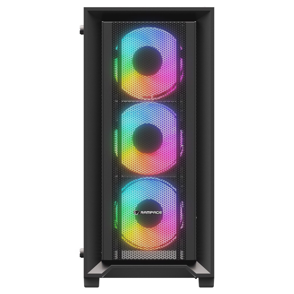 Rampage Voyager 750W 80+ Bronze Siyah Temperli Cam 4x120mm ARGB Fan ATX Mid-Tower Gaming Kasası