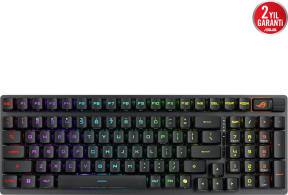 ASUS ROG CLAYMORE II/RX RED/PBT/UK AURA SYNC RGB BİLEK DESTEĞİ MEKANİK OYUNCU KLAVYE ROG RX RED SWITCH 