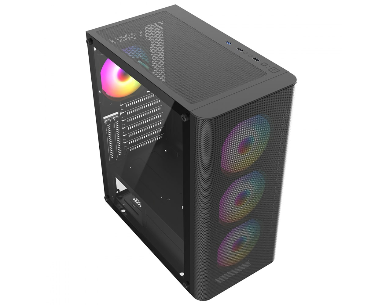 Frisby FC-9385G 750W 4x120mm RGB FAN Mid Tower ATX Gaming Kasası