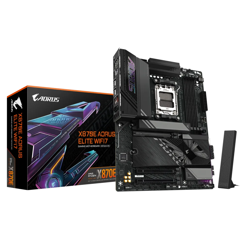 Gigabyte X870E AORUS ELITE WIFI7 Soket AM5  ATX Gaming (Oyuncu) Anakart