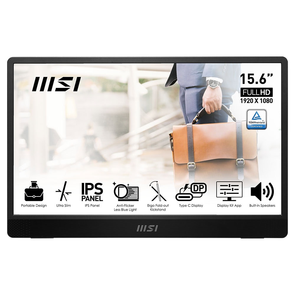 MSI Pro MP161 E2U 15.6″ 4ms 60Hz Full HD Adaptive Sync IPS Taşınabilir Monitör