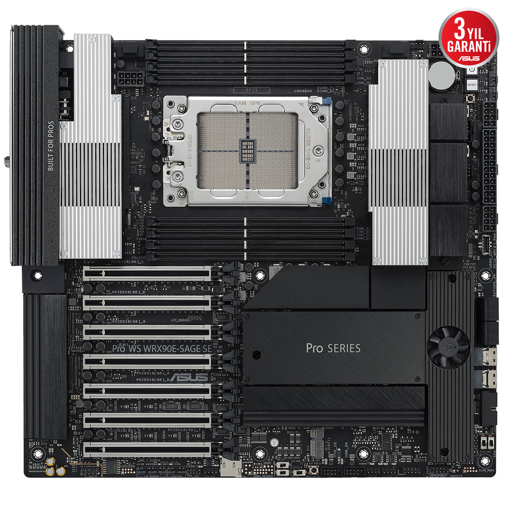 ASUS PRO WS WRX90E-SAGE SE AMD WRX90 DDR5 7600MHz Anakart