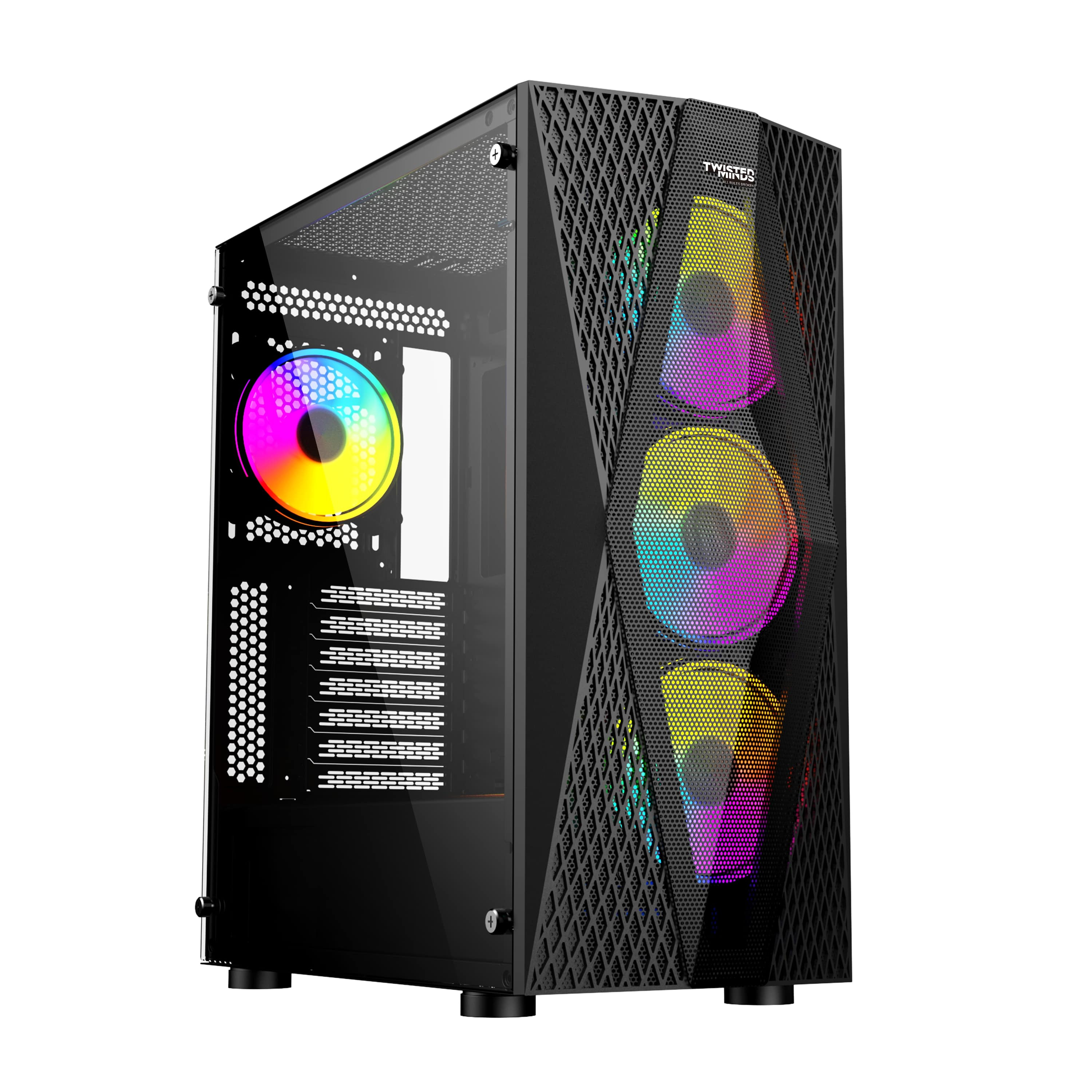 Twisted Minds TM-210XL-P1 KP650P 4x12Cm RGB Fan 650W Mesh Gaming Kasa