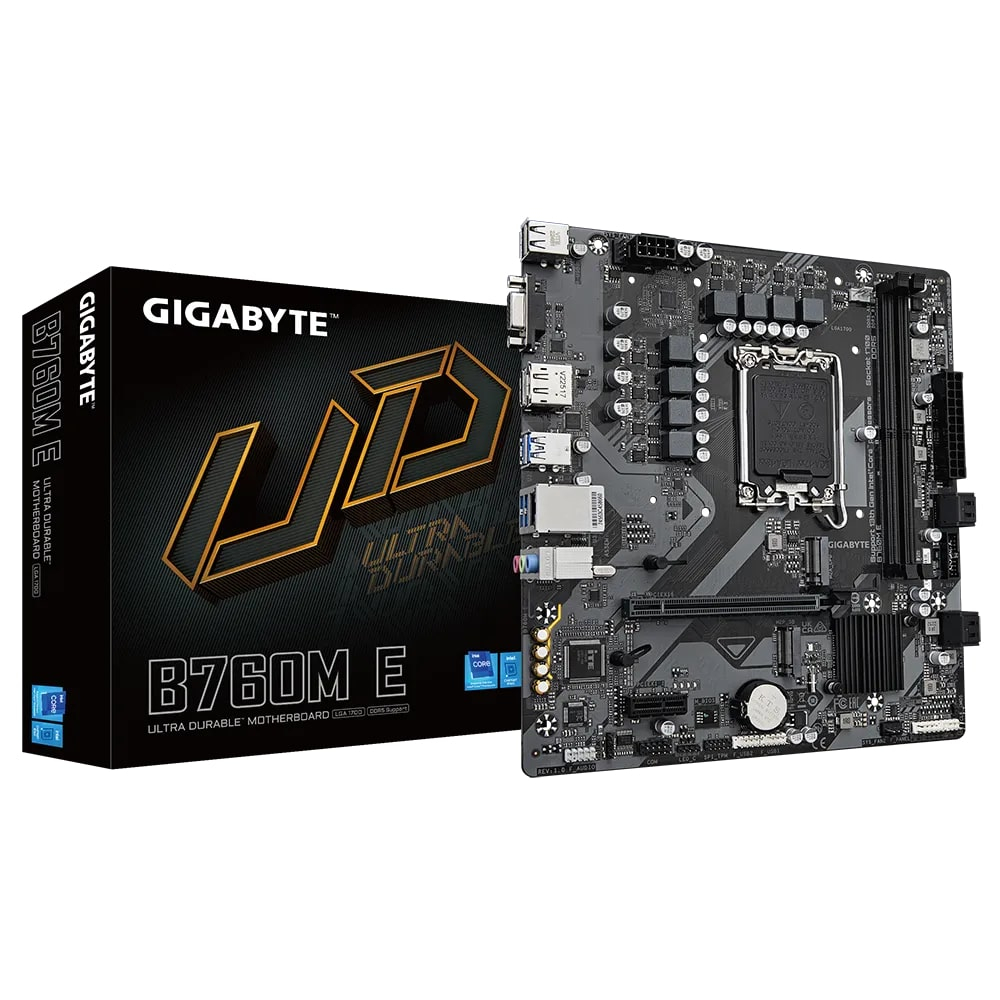 Gigabyte B760M-E Intel B760 Soket 1700 DDR5 7200MHz mATX Gaming Anakart
