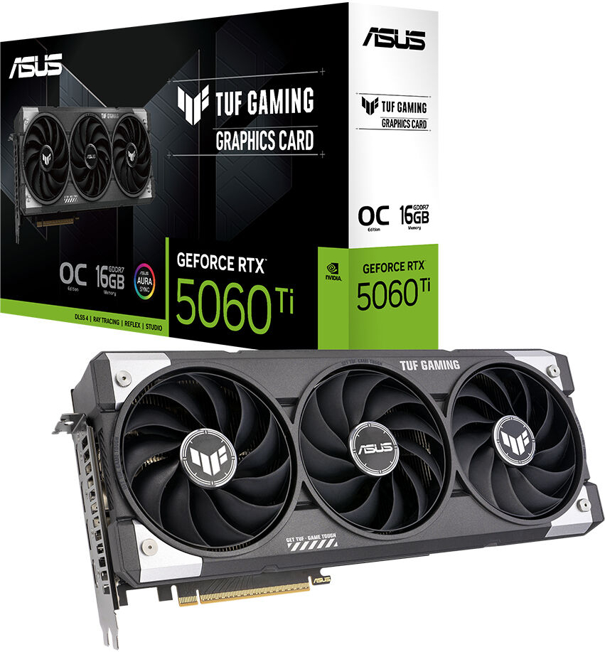 ASUS TUF Gaming GeForce RTX 5060Ti OC 16GB GDDR7 128Bit OC Gaming Ekran Kartı