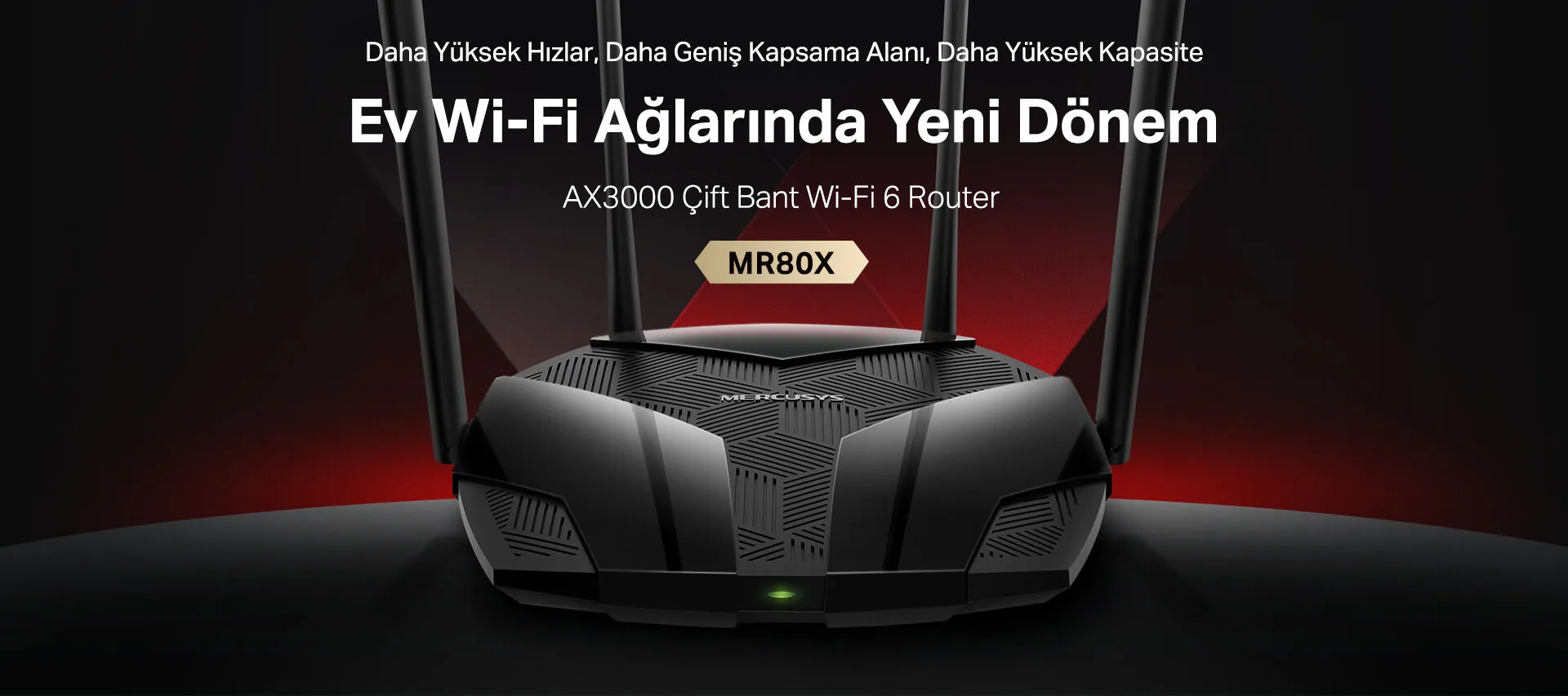 TP-Link Mercusys MR80X AX3000 Dual Band Wi-Fi 6 Router