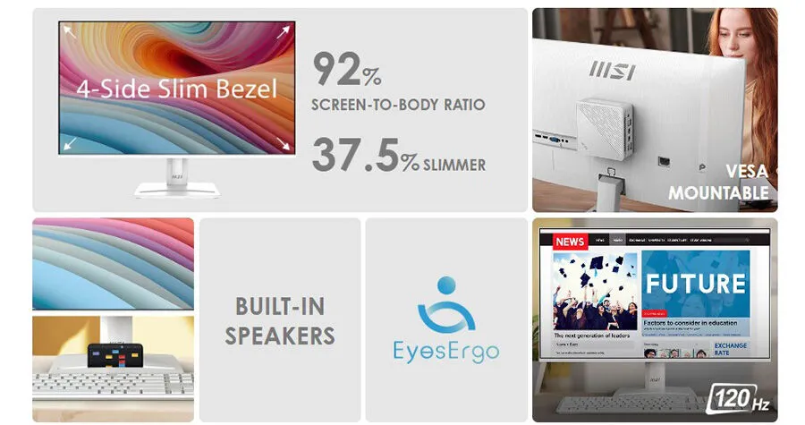 MSI Pro MP275W E2 27″ 120Hz 1ms FHD Flat IPS Adaptive-Sync Monitör