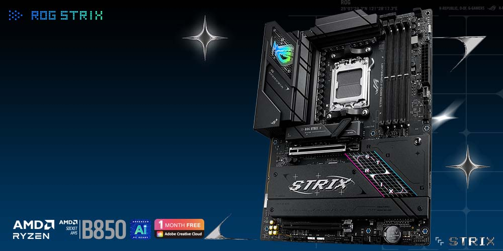 ASUS ROG STRIX B850-F GAMING WIFI AMD B850 Soket AM5 DDR5 8000+(OC)MHz ATX Gaming (Oyuncu) Anakart