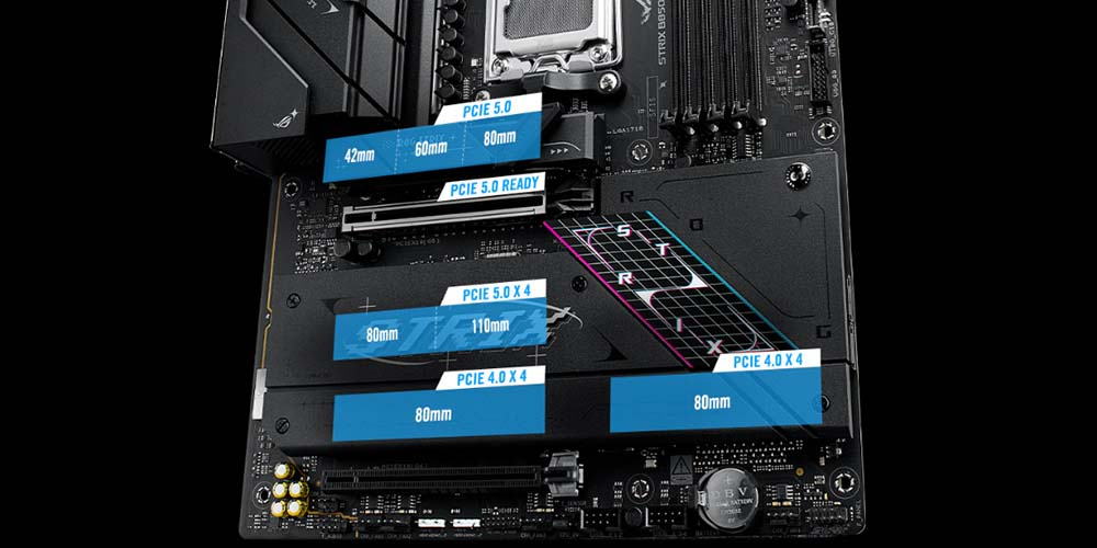 ASUS ROG STRIX B850-F GAMING WIFI AMD B850 Soket AM5 DDR5 8000+(OC)MHz ATX Gaming (Oyuncu) Anakart