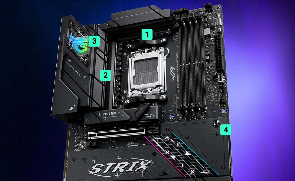 ASUS ROG STRIX B850-F GAMING WIFI AMD B850 Soket AM5 DDR5 8000+(OC)MHz ATX Gaming (Oyuncu) Anakart