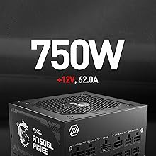 MSI MAG A750GL PCIE5 750W 80+ Gold Full Modüler Power Supply