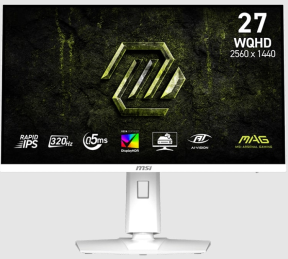 MSI 27″ MAG 274QRFW X32 320Hz 0.5Ms WQHD Flat Rapid IPS FreeSync Premium Pivot Beyaz Gaming Monitör