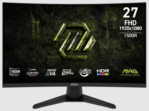 MSI 27″ MAG 275CF X24 240Hz 0.5ms FHD 1500R Rapid VA Adaptive-Sync Curved Gaming Monitör