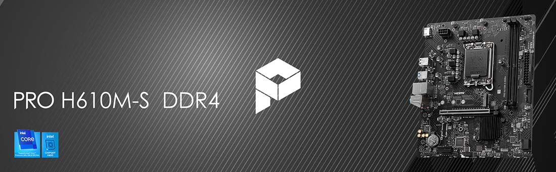 MSI PRO H610M-S DDR4 Intel H610 Soket 1700 DDR4 3200MHz mATX Gaming Anakart