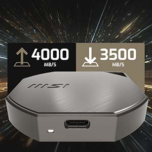 MSI DATAMAG 40GBPS USB4 GEN3x2 1TB Harici SSD