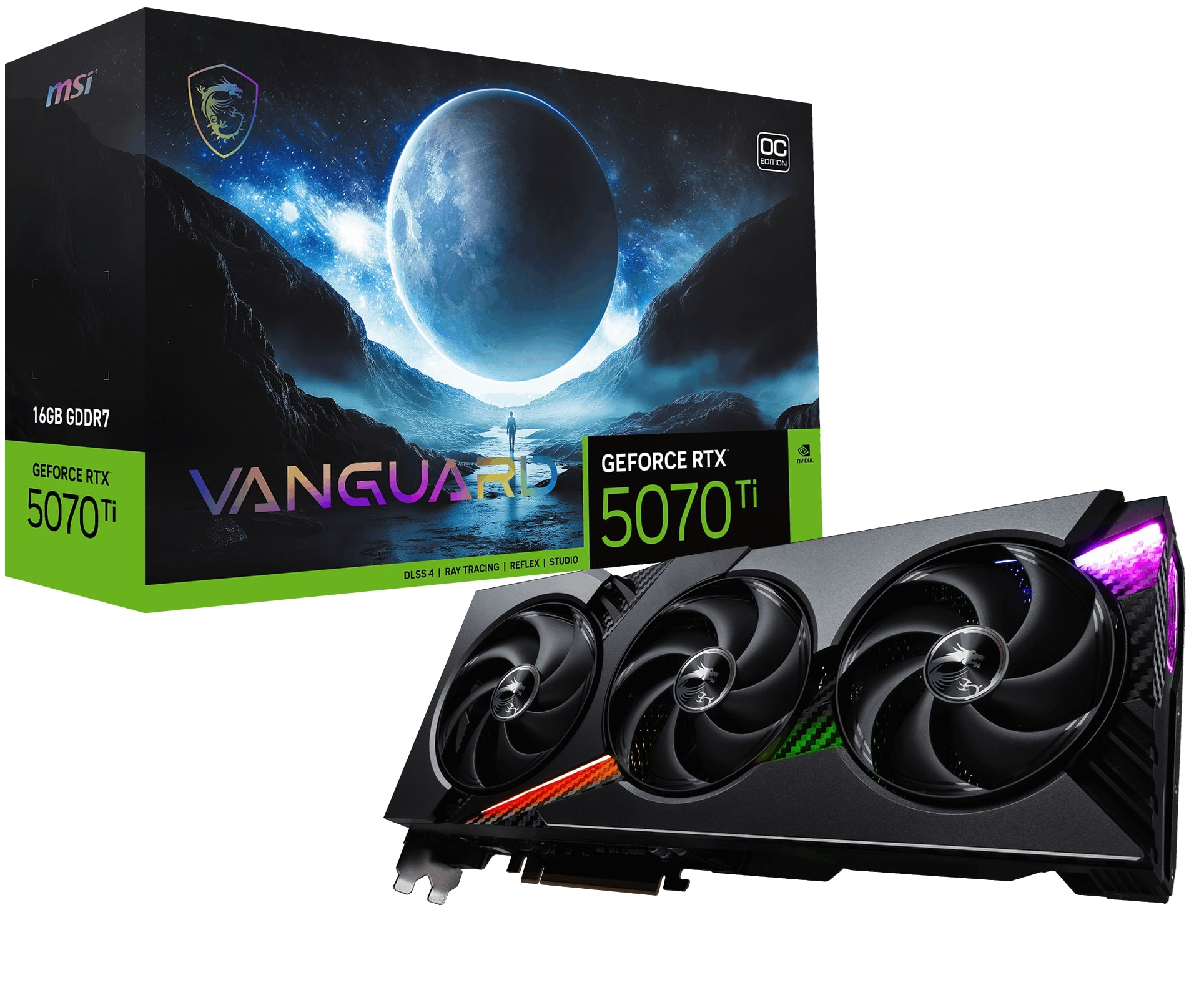 MSI GeForce RTX 5070 TI 16G VANGUARD OC GDRR7 256Bit DX12 Gaming (Oyuncu) Ekran Kartı