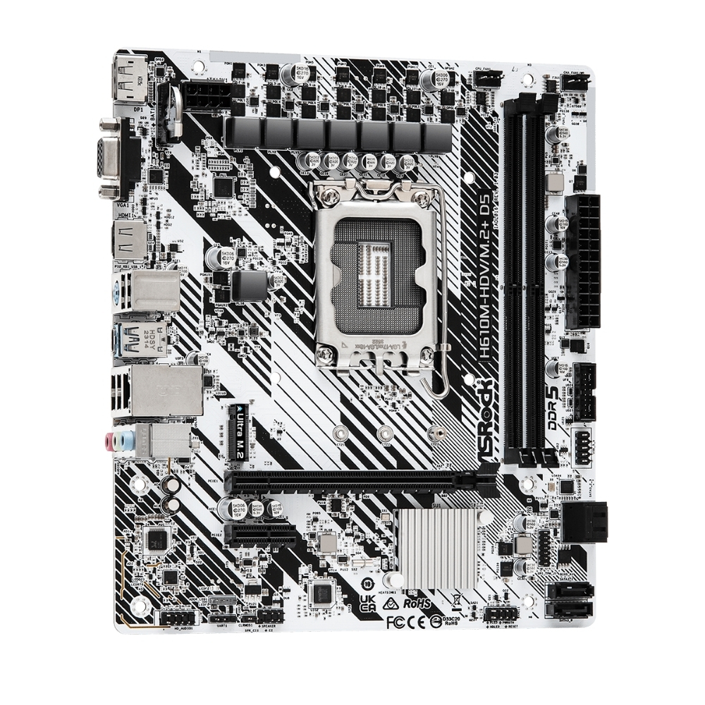 Asrock H610M-HDV/M.2+D5 M.2 HDMI VGA DP Micro ATX 1700p Gaming Anakart
