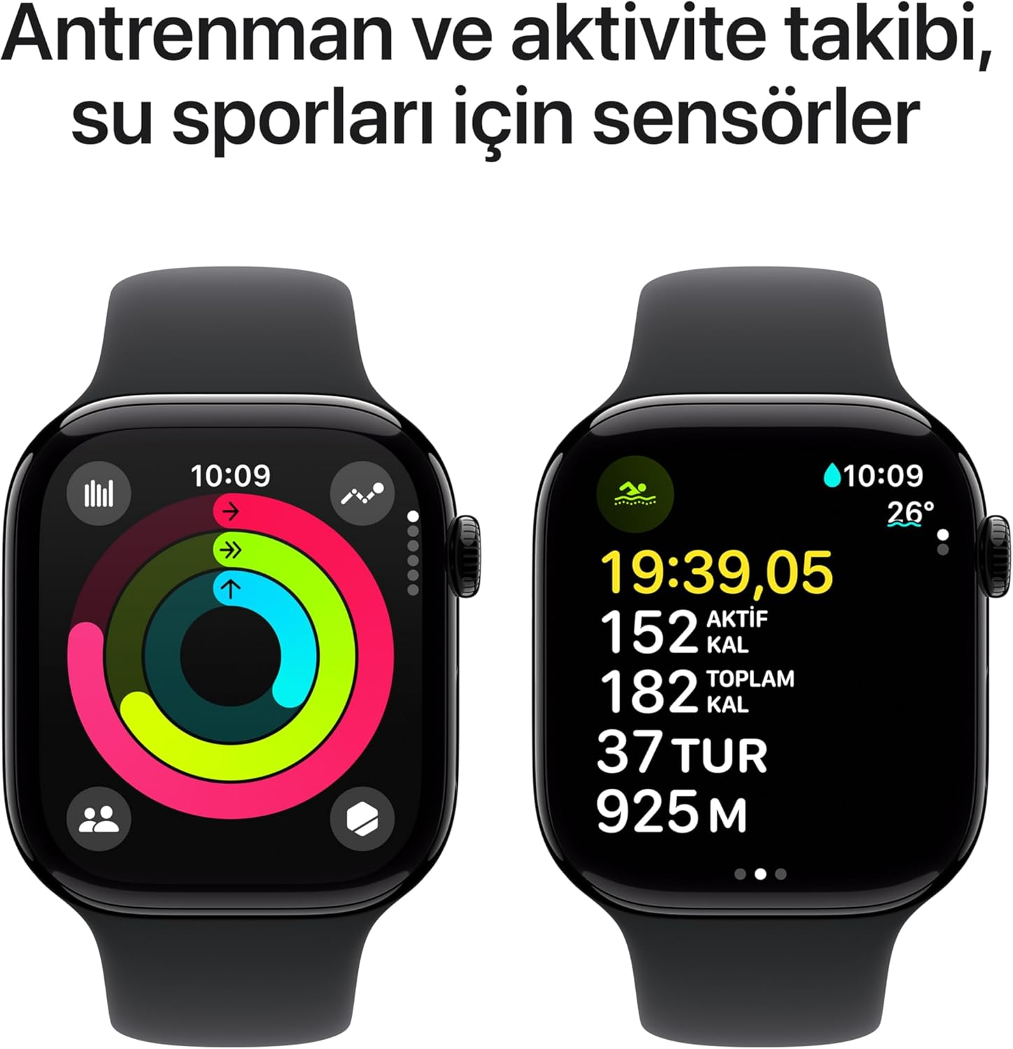 Apple Watch Series 10 GPS 46mm Simsiyah Akıllı Saat - MWWQ3TU/A